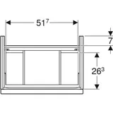 Geberit iCon Waschtischunterschrank 2 Auszügen, 502307JK1