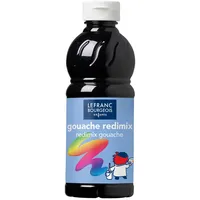 Lefranc Bourgeois Gouache Liquide Redimix Temperafarbe schwarz 500,0 ml