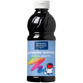Lefranc Bourgeois Gouache Liquide Redimix Temperafarbe schwarz 500,0 ml