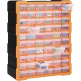 vidaXL Multi-Schubladen-Organizer 38 x 16 x 47,5 cm 60-tlg. orange