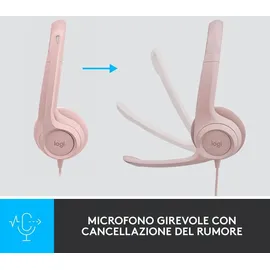 Logitech H390 USB-A Rosa