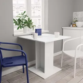 vidaXL Esstisch 80 x 75 x 80 cm weiß