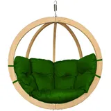 Konsimo Konsimo® Hängesessel, Grün, Holz, Textil, Rund, 120x82x120 cm, Hergestellt in Europa, Gartenmöbel, Hängesessel