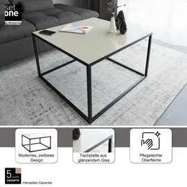 Set One by Musterring Reno Beige Glas 80 x 50 x 80 cm