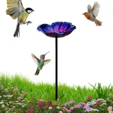 Generisch Handgefertigte Flower-Bienens Bewässerungsstation aus Metall, Bienenbad für Garten, Gartenstecker Bienens-Vogeltränke, Outdoor-Vogelfutterstation für Garten, Hof, Terrasse