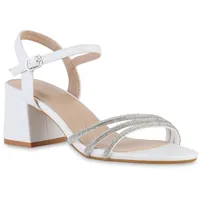 VAN HILL Damen Riemchensandaletten in Weiss
