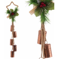 BigBuy Christmas Weihnachts-Ornament, Mehrfarbig, Kupfer, 11 x 3,3 x 42,5 cm