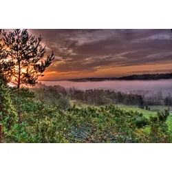 Fototapete PAPERMOON "Landschaft", bunt, B:4,00m L:2,60m, Vlies, Tapeten