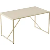 Oviala Rechteckiger Esstisch für 4 Personen aus ecrufarbenem Stahl