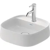 Duravit Zencha Aufsatzbecken mit Hahnlochbank, 420 x 420mm × weiß seidenmatt