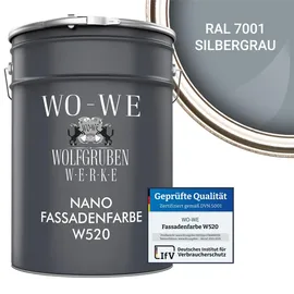 WO-WE Nano Fassadenfarbe Silbergrau 10 l