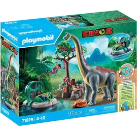 Playmobil Dinos Brachiosaurus-Begegnung mit Luftkissenboot 71819