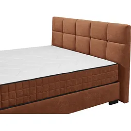 ed exciting design Boxbett ED EXCITING DESIGN "Nagol", braun (cognac), B:205cm L:214cm, 100% Polyester, Komplettbetten, mit Bettkasten, mit Wendematratze, erhältlich in verschiedenen Breiten