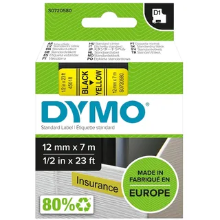 Dymo Schriftband S0720580 Gelb 12 mm x 7 m 1 St.