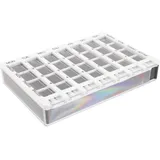 GLEAVI Medikamentenaufbewahrungsbox 28 Fächer aus Kunststoff Luftdichte Tragbare Pillenbox Wochensortierer für Reise und Alltag Einfach zu Befüllen und Entnehmen