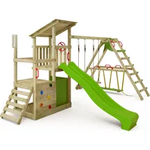 FATMOOSE Spielturm FruityForest mit SurfSwing und Rutsche Apfelgrün