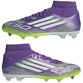 adidas F50 League Mid FG/MG Purple Rush / Cloud White / Lucid Lemon 48 2/3