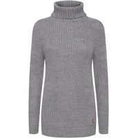 Oxmo OXNanna 21800047-ME Grobstrickpullover mit Rollkragen in grau |