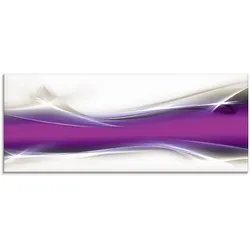 Glasbild ARTLAND "Kreatives Element", lila (farbe bild(er): lila), B:125cm H:50cm, Bilder, in verschiedenen Größen