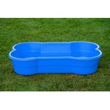 DogsLand Hundepool in Knochenform - 120 cm, blau, für große und kleine Hunde, bi