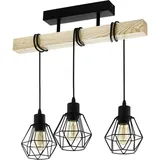 EGLO Pendelleuchte Townshend 5 schwarz braun 55 x 20 x 36 cm