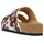 Rieker Pantolette RIEKER, Damen, Gr. 36, sanftes weiß, braun, Textil, Schuhe Pantolette, Sommerschuh, Strandschuh, Hausschuh mit verstellbaren Schnallen