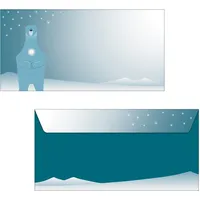 Sigel DU259 Briefumschläge Weihnachten gummiert, DIN lang, 25 Stück,