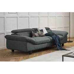 2-Sitzer HOME AFFAIRE "Pilot", schwarz, B:202cm T:108cm, Sofas, Big-Sofa mit Kopfteilverstellung