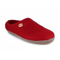 WoolFit Barfuß-Hausschuhe Footprint Hausschuh mit selbstformendem Fußbett rot 48