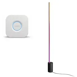 Philips Hue Gradient Signe Stehleuchte schwarz + Philips Hue Bridge V2