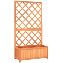 vidaXL Garten-Spalier mit Blumenkasten 70 x 30 x 135 cm Braun