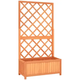 vidaXL Garten-Spalier mit Blumenkasten 70 x 30 x 135 cm Braun
