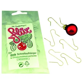 IDENA Riffelmacher Christbaumkugeln Christbaumschmuck Aufhänger S Haken gold