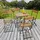Relaxdays Gartenstuhl 84 x 42 x 44 cm naturfarben 4 St.