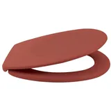 spirella WC-Sitz NEELA, Premium Toilettendeckel aus leichtem Duroplast Kunststoff, hohe Stabilität, langlebig, bruchsicher, Soft Close Absenkautomatik, oval, neue Trendfarben in angesagter matt Optik, terracotta rot rot