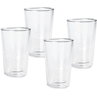 Emilja Latte-Macchiato-Glas Doppelwandige Gläser 310ml im 4er Set - Kaffeeglas Capuccinoglas, Doppelwandig