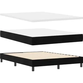 vidaXL Boxspringbett 140 x 200 cm Schwarz