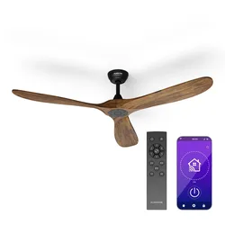 Bahama Breeze Smart Deckenventilator   Massivholz-Rotorblätter   Fernbedienung + App-Steuerung