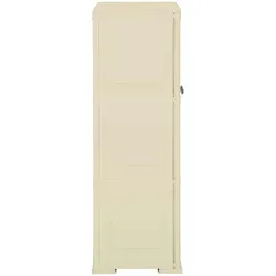 vidaXL Kunststoffschrank 79x43x125 cm Holzdesign Angora-Weiß