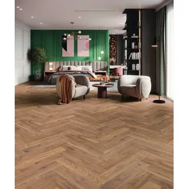 Krono Original Herringbone 630 x 126 x 8 mm Firebrand Oak