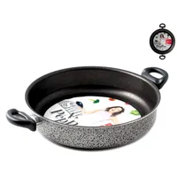 HOME Salt Peper Pfanne 2 Griffe Antihaft-Salzpfeffer cm 24 Kochtopf, Material, Multicolor, 24 cm