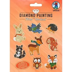 Ursus Diamantenstickerei Sticker "Waldtiere", 8 Sticker