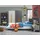 JV Möbel Grau Kinderzimmer Set Kinderbett Nachttisch Kommode Kleiderschrank, Buecherregal