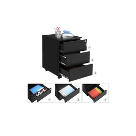 Songmics Rollcontainer 39 x 45 x 55 cm schwarz