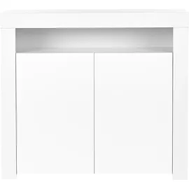 Beliani Sideboard 108 x 97 x 35 cm Weiß