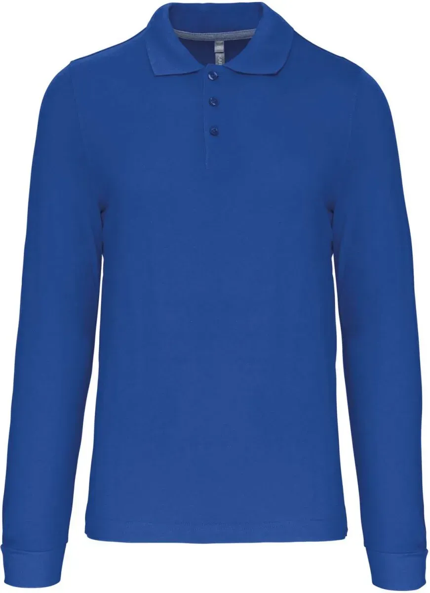 Kariban Herren Piqué Polo langarm K243 light royal blue M