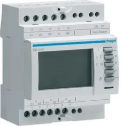 Hager SM101E Multimessgerät, 3phasig, über Wandlermessung, für Messung von U,I,P,Q,S.Modulares Multifunktionsmessgerät für die Erfassung von