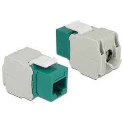 Keystone RJ45 Buchse > LSA werkzeugfrei Cat.6 UTP grün