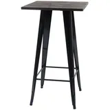 chefgastro Stehtisch 60 x 107 x 60 cm Schwarz