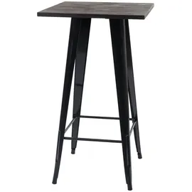 chefgastro Stehtisch 60 x 107 x 60 cm Schwarz